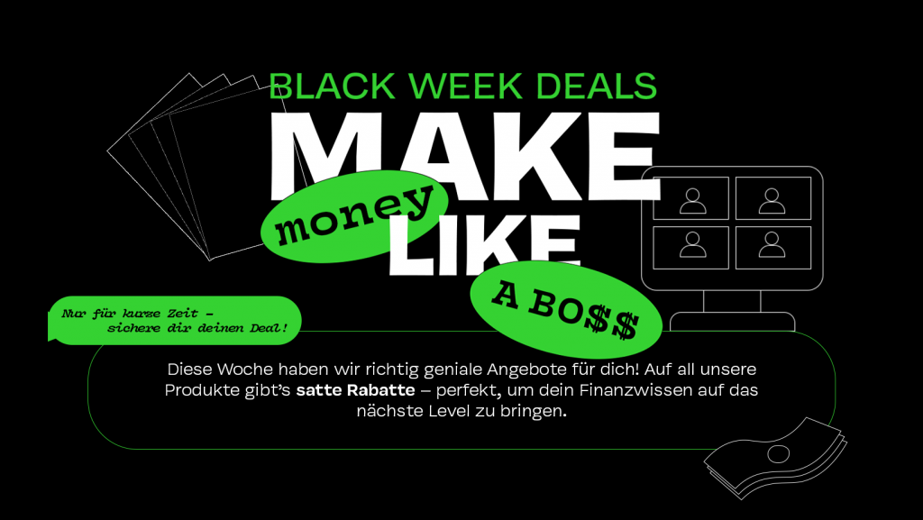 Black Week bei finanzielle: Satte Rabatte auf alle Produkte im Shop