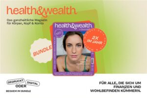 Das Cover der neuen Ausgabe von health & wealth by finanzielle