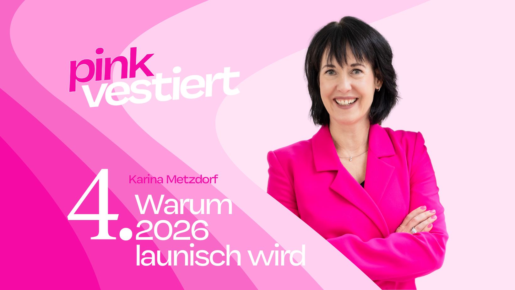 Eine Grafik zur finanzielle-Kolumne "Pinkvestiert": Karina Metzdorf über das Börsenjahr 2026