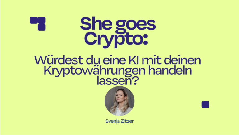 Die Grafik zeigt einen Schriftzug. Thema: KI-Agenten handeln Kryptowährungen