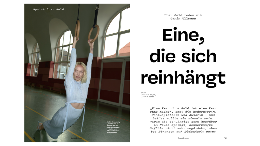 Magazinseite aus finanzielle mit Interview Janin Ullmann